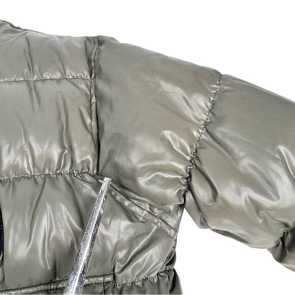 William Rast Puffer Down Mens Jacket Olive Green Size Medium Vintage Y2K - Picture 6 of 9